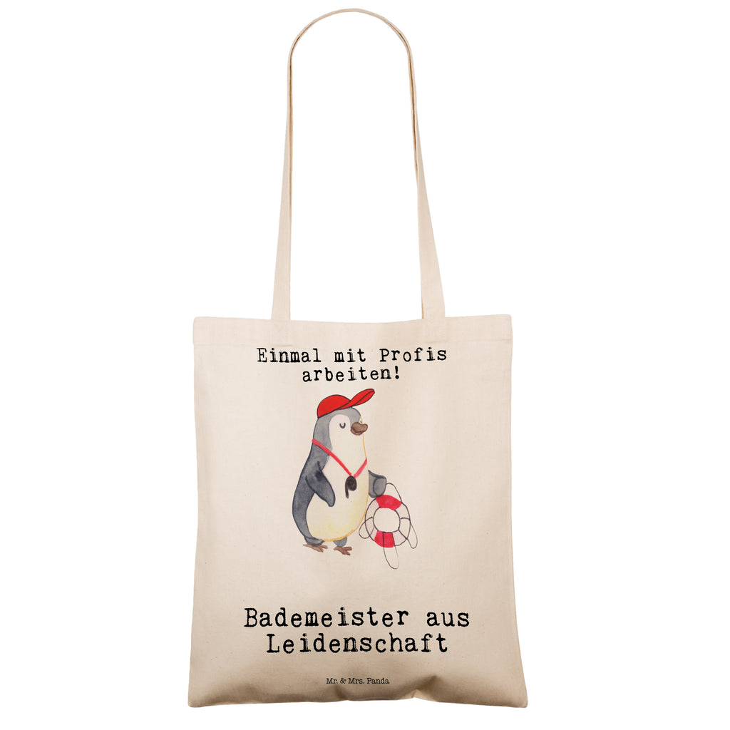 Tragetasche Bademeister aus Leidenschaft Beuteltasche, Beutel, Einkaufstasche, Jutebeutel, Stoffbeutel, Tasche, Shopper, Umhängetasche, Strandtasche, Schultertasche, Stofftasche, Tragetasche, Badetasche, Jutetasche, Einkaufstüte, Laptoptasche, Beruf, Ausbildung, Jubiläum, Abschied, Rente, Kollege, Kollegin, Geschenk, Schenken, Arbeitskollege, Mitarbeiter, Firma, Danke, Dankeschön, Bademeister, Rettungsschwimmer, Schwimmmeister, Schwimmbad, Freibad, Badeanstalt, Schwimmverein, Schwimmschule