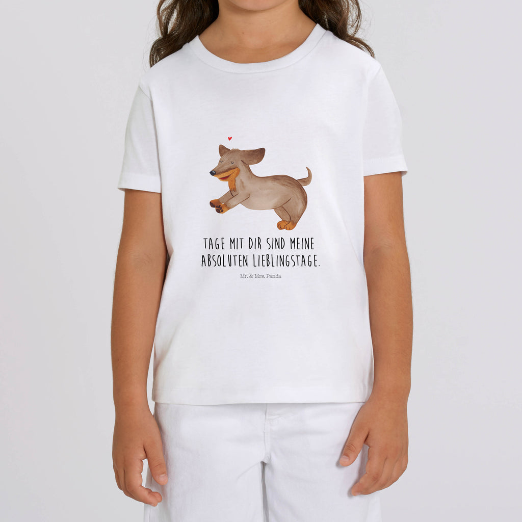 Organic Kinder T-Shirt Hund Dackel Kinder T-Shirt, Kinder T-Shirt Mädchen, Kinder T-Shirt Jungen, Hund, Hundemotiv, Haustier, Hunderasse, Tierliebhaber, Hundebesitzer, Sprüche, Hunde, Dackel, Dachshund, happy dog