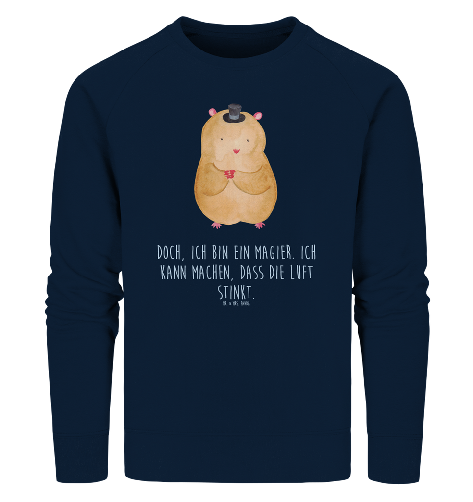 Organic Pullover Hamster Hut Pullover, Pullover Männer, Pullover Frauen, Sweatshirt, Sweatshirt Männer, Sweatshirt Frauen, Unisex, Tiermotive, Gute Laune, lustige Sprüche, Tiere, Hamster, Hut, Magier, Zylinder, Zwerghamster, Zauberer