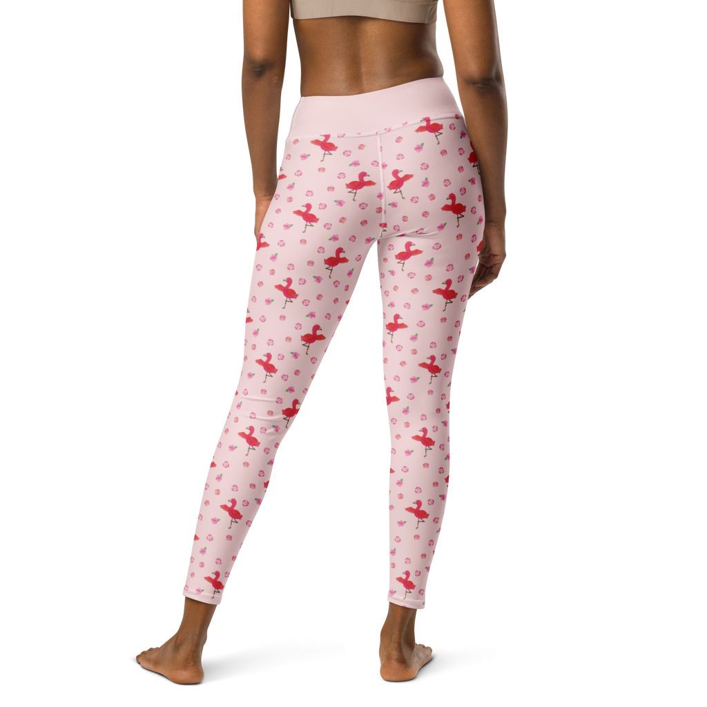 Yogahose Flamingo Yoga Muster Yogapants, Yogaleggings, Yogaleggins, Yogahose Damen, Yogahose, Frauen, Yogahose Mädchen, Yogahose Kinder, Yogahose Herren, Yogahose Männer, Flamingo, Vogel, Yoga, Namaste, Achtsamkeit, Yoga-Übung, Entspannung, Ärger, Aufregen, Tiefenentspannung