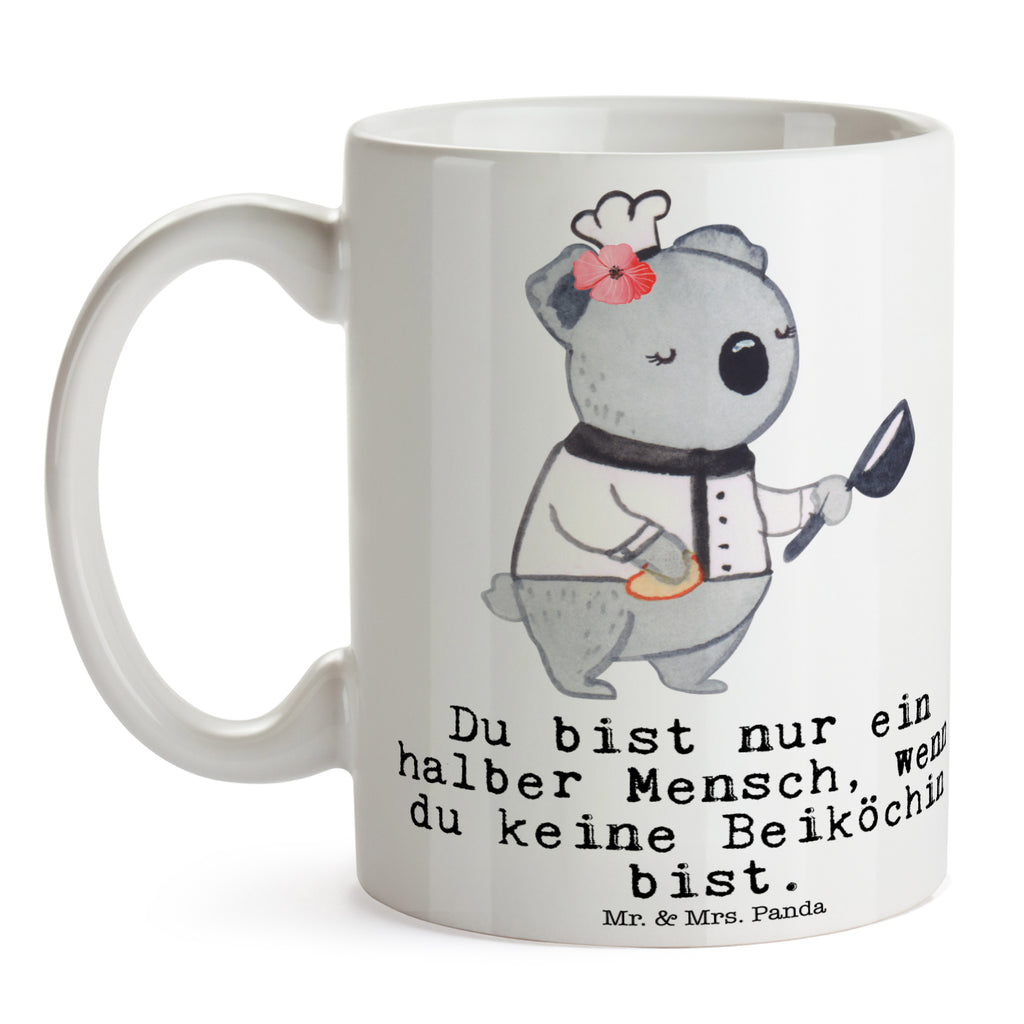 Tasse Beiköchin mit Herz Tasse, Kaffeetasse, Teetasse, Becher, Kaffeebecher, Teebecher, Keramiktasse, Porzellantasse, Büro Tasse, Geschenk Tasse, Tasse Sprüche, Tasse Motive, Kaffeetassen, Tasse bedrucken, Designer Tasse, Cappuccino Tassen, Schöne Teetassen, Beruf, Ausbildung, Jubiläum, Abschied, Rente, Kollege, Kollegin, Geschenk, Schenken, Arbeitskollege, Mitarbeiter, Firma, Danke, Dankeschön, Beiköchin, Spülhilfe, Hilfsköchin, Jungkoch, Küchenhilfe, Gastronomie, Restaurant, Köchin