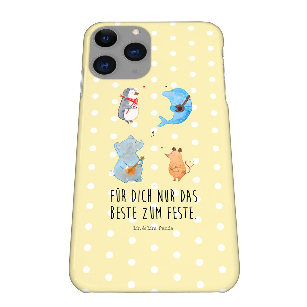 Handyhülle Big Band Handyhülle, Handycover, Cover, Handy, Hülle, Iphone 10, Iphone X, Tiermotive, Gute Laune, lustige Sprüche, Tiere, Hund, Pinguin, Maus, Elefant, Delfin, Gitarre, Band, Triangel, Musikanten, Musik