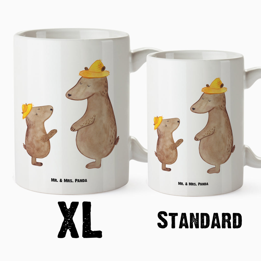 XL Tasse Bären mit Hut XL Tasse, Große Tasse, Grosse Kaffeetasse, XL Becher, XL Teetasse, spülmaschinenfest, Jumbo Tasse, Groß, Familie, Vatertag, Muttertag, Bruder, Schwester, Mama, Papa, Oma, Opa, Bär, Bären, Vater, Papi, Paps, Dad, Daddy, Lieblingsmensch, Sohn, Söhne, Kind, Kinder, Vater-Sohn, Family, Vorbild