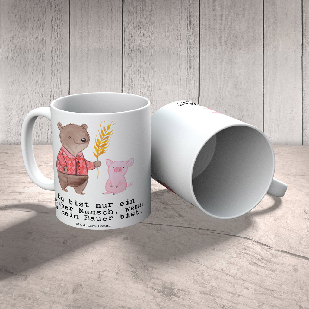 Tasse Bauer mit Herz Tasse, Kaffeetasse, Teetasse, Becher, Kaffeebecher, Teebecher, Keramiktasse, Porzellantasse, Büro Tasse, Geschenk Tasse, Tasse Sprüche, Tasse Motive, Kaffeetassen, Tasse bedrucken, Designer Tasse, Cappuccino Tassen, Schöne Teetassen, Beruf, Ausbildung, Jubiläum, Abschied, Rente, Kollege, Kollegin, Geschenk, Schenken, Arbeitskollege, Mitarbeiter, Firma, Danke, Dankeschön, Landwirt; Bauer, Tierwirt, Agronom, Farmer, Bauernhof