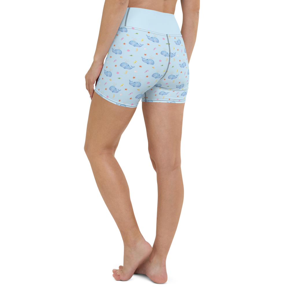 Yoga Shorts Wal Konfetti Muster Yoga Shorts, Yogashorts, Sporthose, Sportshorts, Fitnesshose, Sportshorts Damen, Yoga Shorts Damen, Yogabekleidung, Sportbekleidung, Meerestiere, Meer, Urlaub, Wal, Konfetti, Wale, Motivation, Neuanfang, Trennung, Diät, Abnehmen, Neustart, Lebensabschnitt, Geburtstag