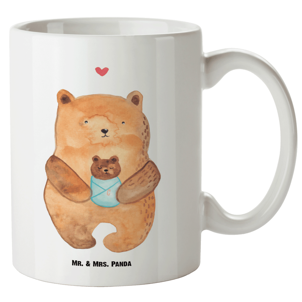 XL Tasse Bär mit Baby XL Tasse, Große Tasse, Grosse Kaffeetasse, XL Becher, XL Teetasse, spülmaschinenfest, Jumbo Tasse, Groß, Bär, Teddy, Teddybär, Eltern, Mutter, Baby, Taufe, Geburt, Nichte, Neffe, Enkel, Enkelin, Täufling, Geburtstag, Glückwunsch