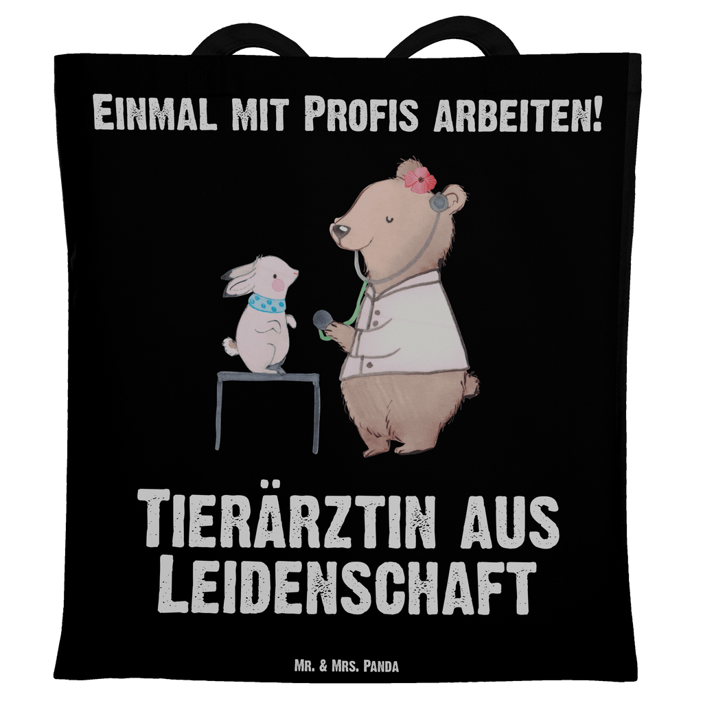 Tragetasche Tierärztin aus Leidenschaft Beuteltasche, Beutel, Einkaufstasche, Jutebeutel, Stoffbeutel, Tasche, Shopper, Umhängetasche, Strandtasche, Schultertasche, Stofftasche, Tragetasche, Badetasche, Jutetasche, Einkaufstüte, Laptoptasche, Beruf, Ausbildung, Jubiläum, Abschied, Rente, Kollege, Kollegin, Geschenk, Schenken, Arbeitskollege, Mitarbeiter, Firma, Danke, Dankeschön