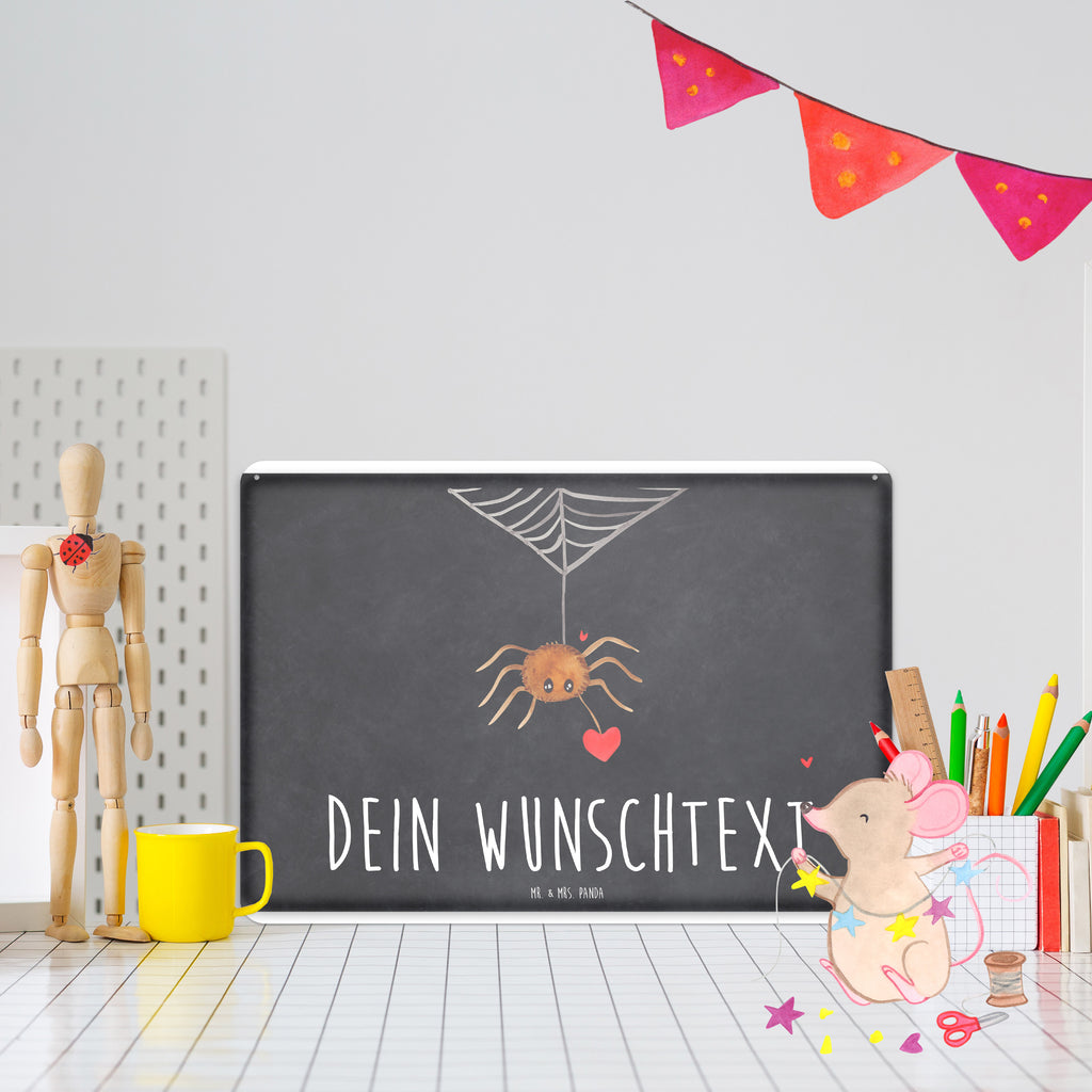 Personalisiertes Blechschild Spinne Agathe Liebe Blechschild, Metallschild, Geschenk Schild, Schild, Magnet-Metall-Schild, Deko Schild, Wandschild, Wand-Dekoration, Türschild, Spinne Agathe, Spinne, Agathe, Videos, Merchandise, Liebe, Verliebt, Liebesbeweis, Liebesgeschenk