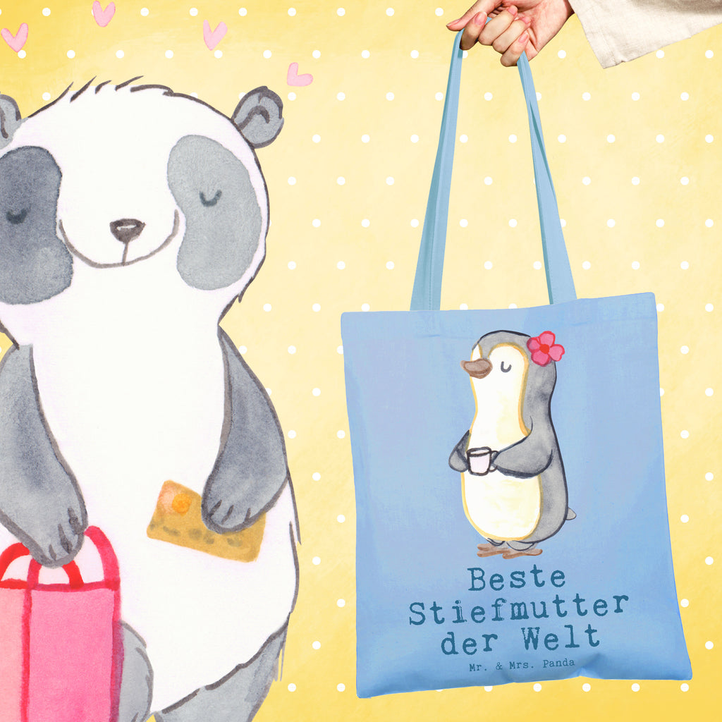 Tragetasche Pinguin Beste Stiefmutter der Welt Beuteltasche, Beutel, Einkaufstasche, Jutebeutel, Stoffbeutel, Tasche, Shopper, Umhängetasche, Strandtasche, Schultertasche, Stofftasche, Tragetasche, Badetasche, Jutetasche, Einkaufstüte, Laptoptasche, für, Dankeschön, Geschenk, Schenken, Geburtstag, Geburtstagsgeschenk, Geschenkidee, Danke, Bedanken, Mitbringsel, Freude machen, Geschenktipp, Stiefmutter, Stief Mutter, Stiefmama, Mami, Mutter, Muttertag, Mutti, Mama, Tochter, Sohn, Beste