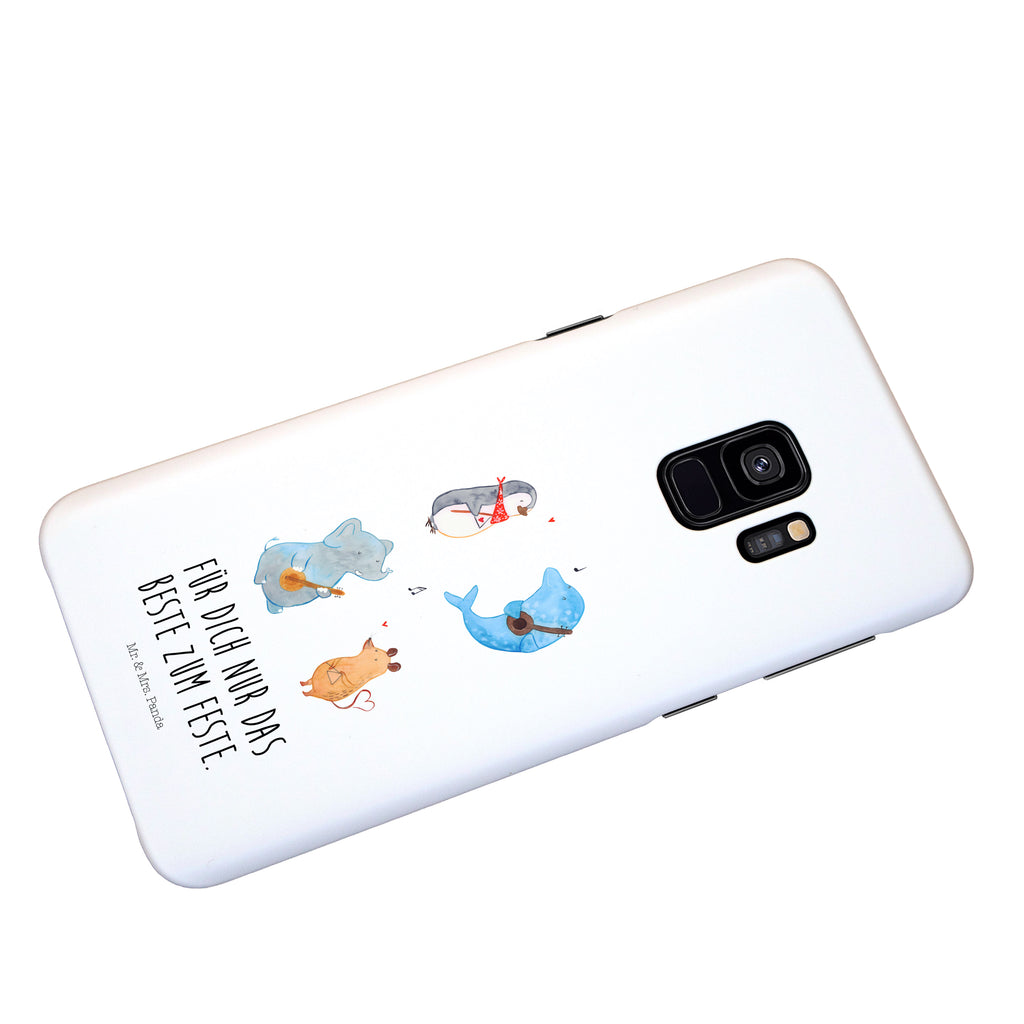 Handyhülle Big Band Handyhülle, Handycover, Cover, Handy, Hülle, Iphone 10, Iphone X, Tiermotive, Gute Laune, lustige Sprüche, Tiere, Hund, Pinguin, Maus, Elefant, Delfin, Gitarre, Band, Triangel, Musikanten, Musik