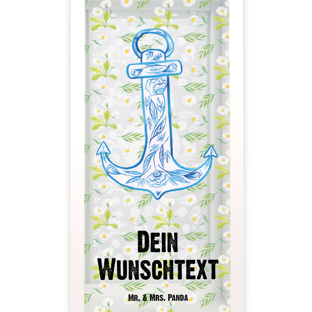 Personalisierte Deko Laterne Anker Blau Gartenlampe, Gartenleuchte, Gartendekoration, Gartenlicht, Laterne kleine Laternen, XXL Laternen, Laterne groß, Tiermotive, Gute Laune, lustige Sprüche, Tiere