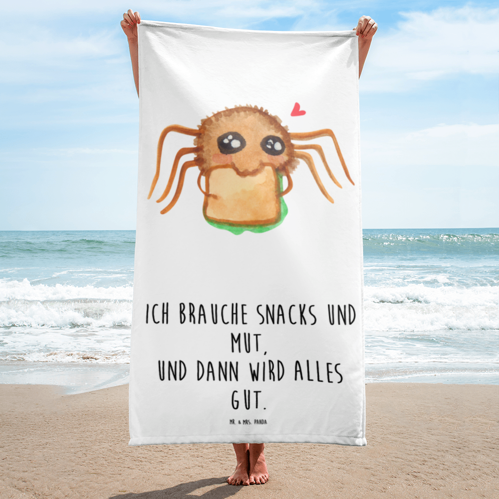 XL Badehandtuch Spinne Agathe Sandwich Handtuch, Badetuch, Duschtuch, Strandtuch, Saunatuch, Spinne Agathe, Spinne, Agathe, Videos, Merchandise, Glück, Mut, Hungrig, Verfressen, Lebensfreude, Alles wird gut, Hunger