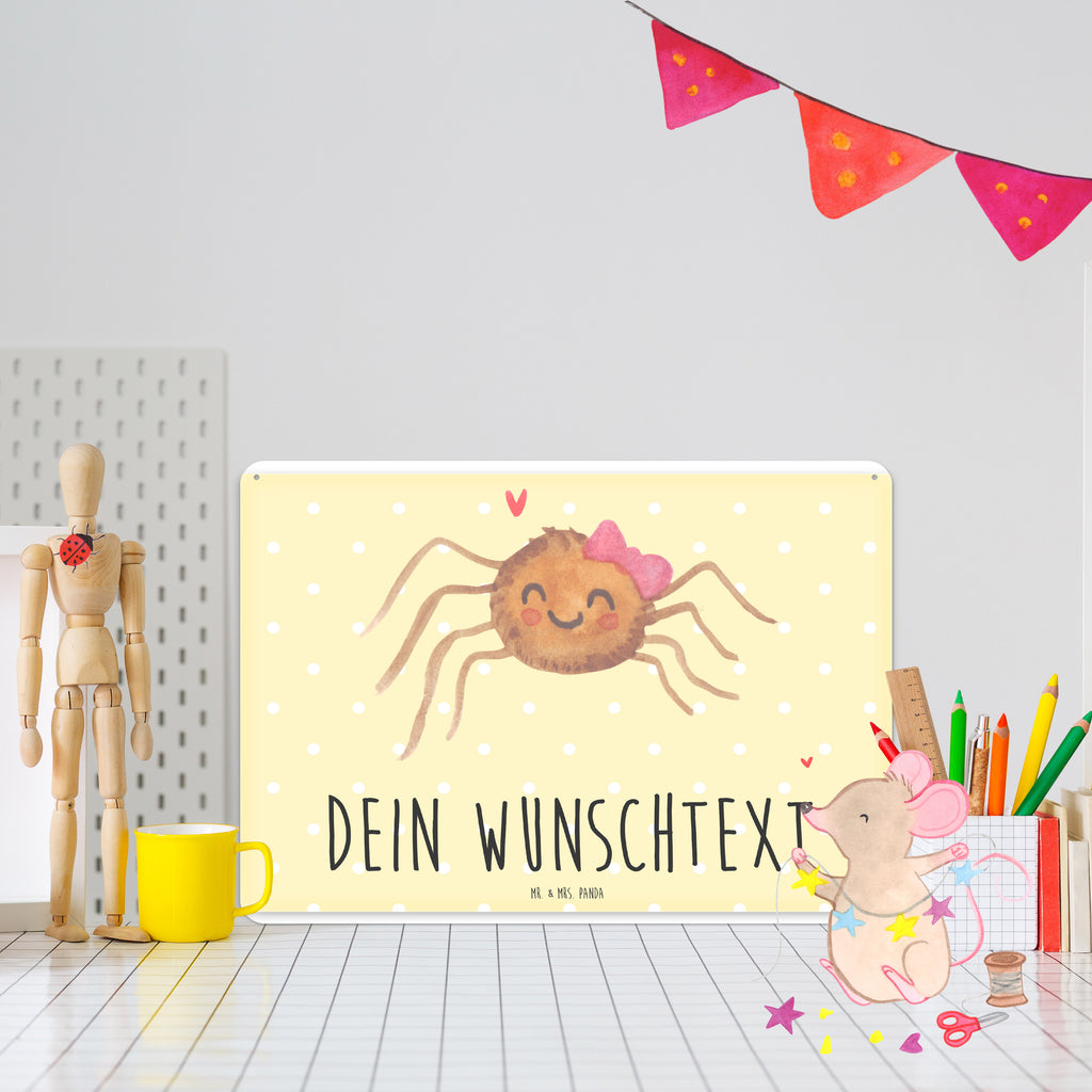 Personalisiertes Blechschild Spinne Agathe Freude Blechschild, Metallschild, Geschenk Schild, Schild, Magnet-Metall-Schild, Deko Schild, Wandschild, Wand-Dekoration, Türschild, Spinne Agathe, Spinne, Agathe, Videos, Merchandise, Viral, Viraler Hit, Trend, Beliebte Spinne