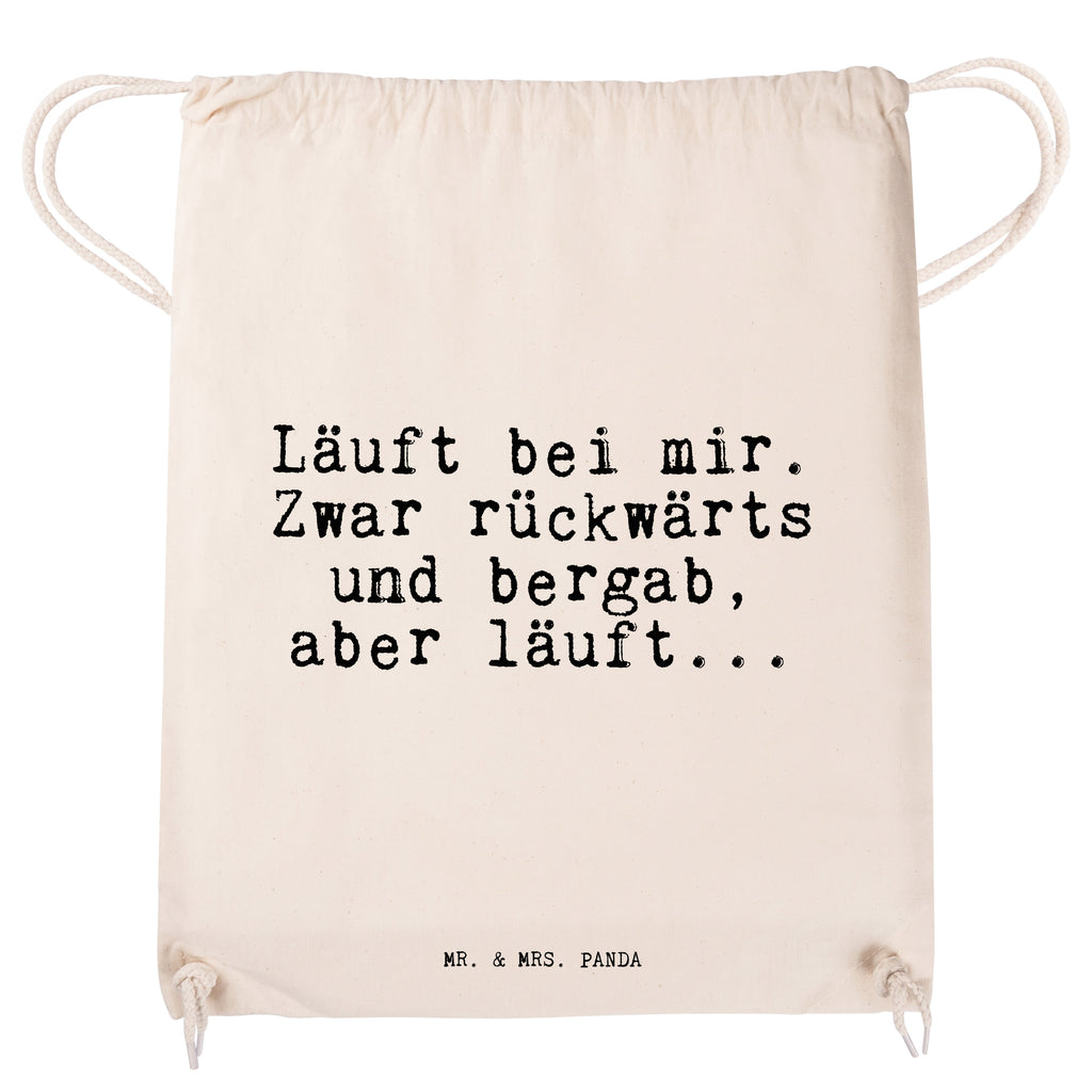 Sportbeutel Läuft bei mir. Zwar... Sportbeutel, Turnbeutel, Beutel, Sporttasche, Tasche, Stoffbeutel, Sportbeutel Kinder, Gymsack, Beutel Rucksack, Kleine Sporttasche, Sportzubehör, Turnbeutel Baumwolle, Spruch, Sprüche, lustige Sprüche, Weisheiten, Zitate, Spruch Geschenke, Spruch Sprüche Weisheiten Zitate Lustig Weisheit Worte