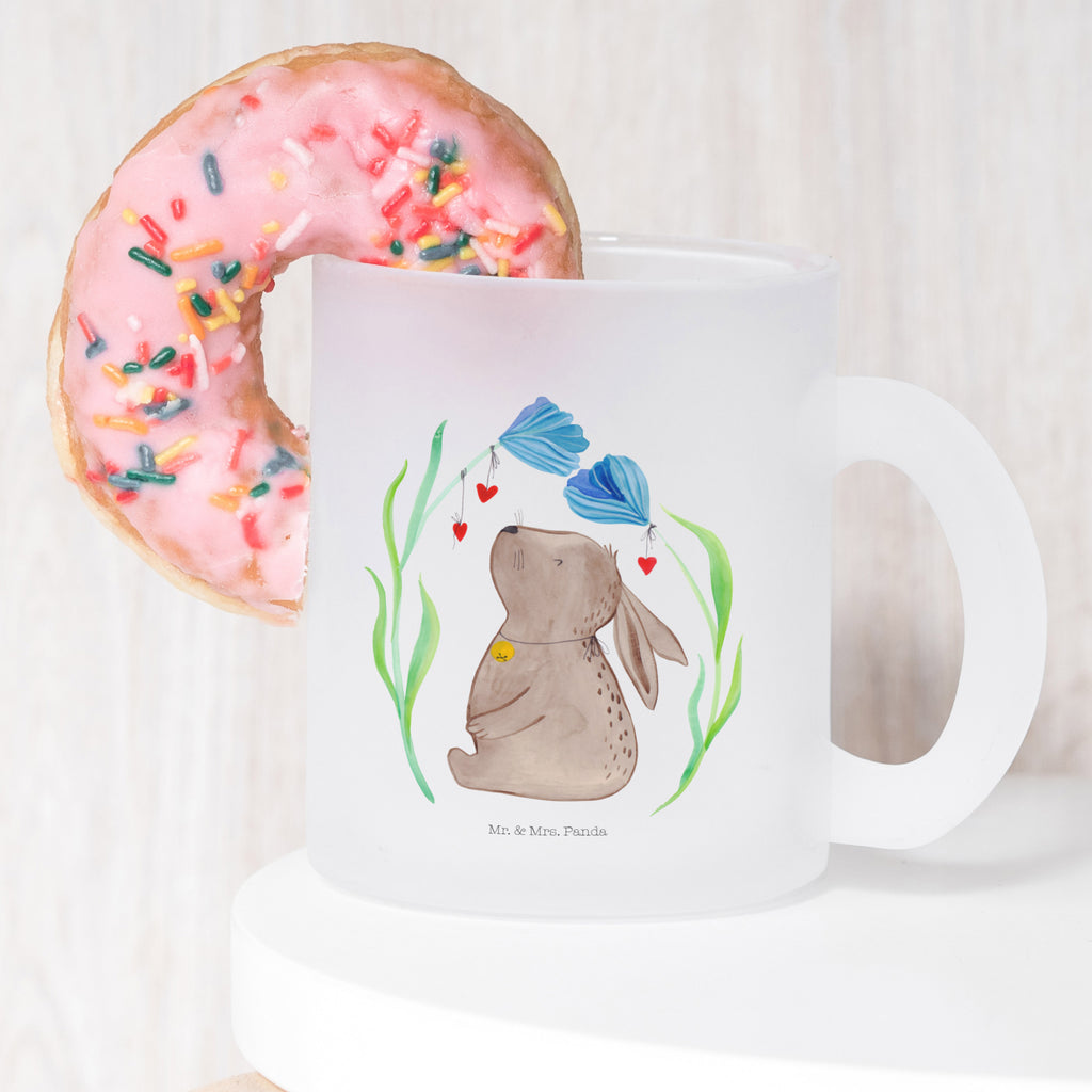 Teetasse Hase Blume Teetasse, Teeglas, Teebecher, Tasse mit Henkel, Tasse, Glas Teetasse, Teetasse aus Glas, Ostern, Osterhase, Ostergeschenke, Osternest, Osterdeko, Geschenke zu Ostern, Ostern Geschenk, Ostergeschenke Kinder, Ostern Kinder, Hase, Kaninchen, Kind, Taufe, Taufgeschenk, Geburt, Schwangerschaft, erstes Kind, Kindergeburtstag, Geburtstag, Hoffnung, Träume