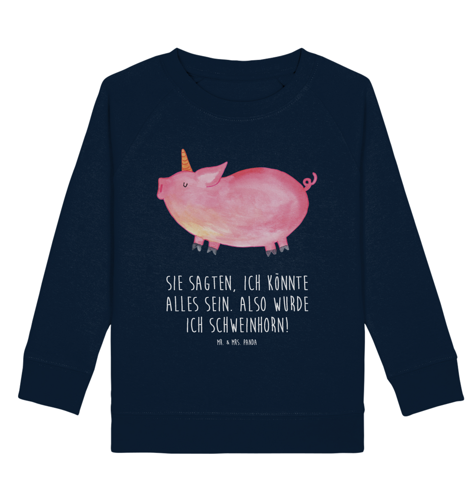 Organic Kinder Pullover Einhorn Schweinhorn Kinder Pullover, Kinder Sweatshirt, Jungen, Mädchen, Einhorn, Einhörner, Einhorn Deko, Pegasus, Unicorn, Party, Spaß, Schwein, Schweinhorn, Bauer, witzig. lustig, Spruch, geschenk, Pig, Piggy, funny, english, englisch