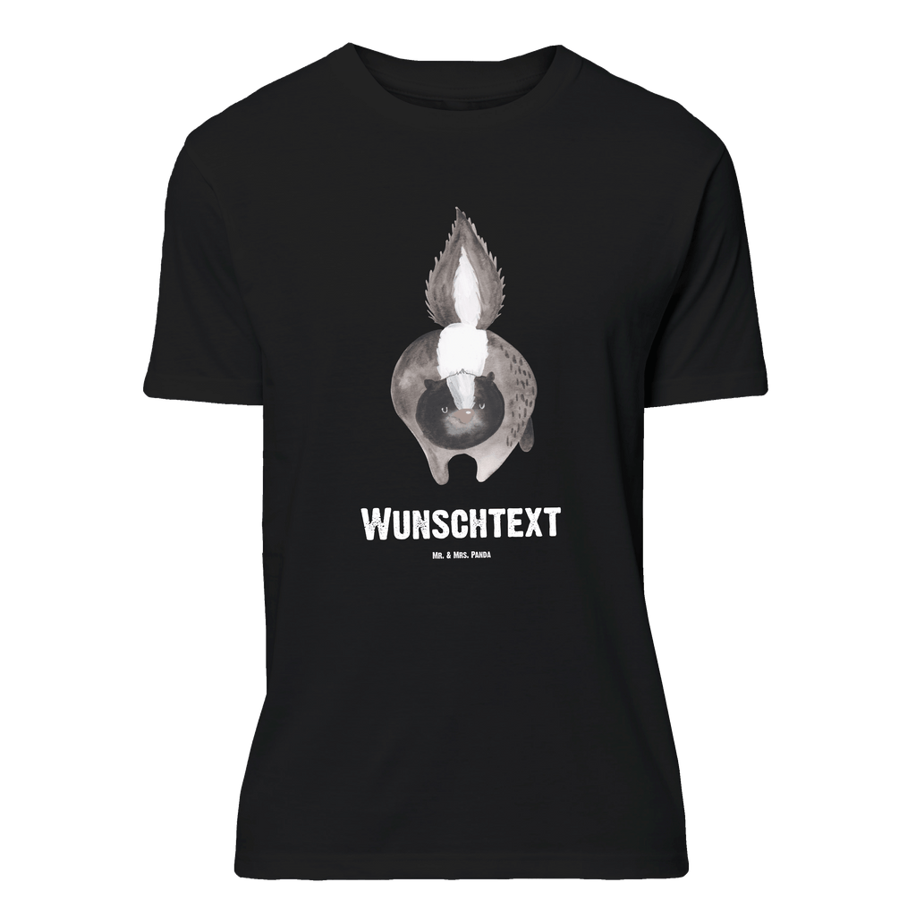 Personalisiertes T-Shirt Stinktier Angriff T-Shirt Personalisiert, T-Shirt mit Namen, T-Shirt mit Aufruck, Männer, Frauen, Wunschtext, Bedrucken, Stinktier, Skunk, Wildtier, Raubtier, Stinker, Stinki, wütend, Drohung