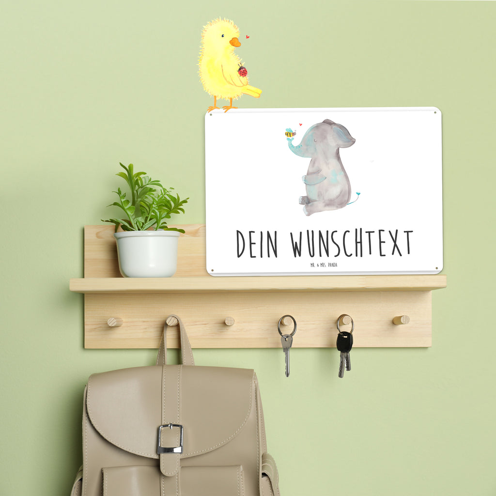 Personalisiertes Blechschild Elefant & Biene Blechschild, Metallschild, Geschenk Schild, Schild, Magnet-Metall-Schild, Deko Schild, Wandschild, Wand-Dekoration, Türschild, Tiermotive, Gute Laune, lustige Sprüche, Tiere, Elefant, Biene, Liebe, Liebesbeweis, Jahrestag, Liebesgeschenk, Heiratsantrag, Hochzeitsgeschenk, Liebesspruch