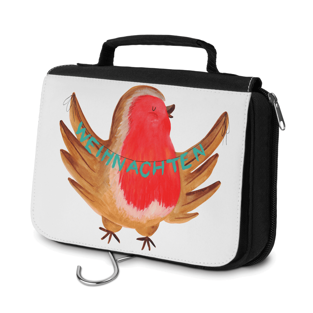 Kulturbeutel Rotkehlchen Weihnachten Kulturbeutel, Zum Aufhängen, Waschtasche, Kosmetiktasche, Damen, Herren, Aufbewahrungstasche, Schminktasche, Kosmetikbeutel, Organizer, Kulturtasche, Schminkutensil, Winter, Weihnachten, Weihnachtsdeko, Nikolaus, Advent, Heiligabend, Wintermotiv, Frohe Weihnachten, Weihnachtsmotiv, Weihnachtsgruß, Vogel, xmas