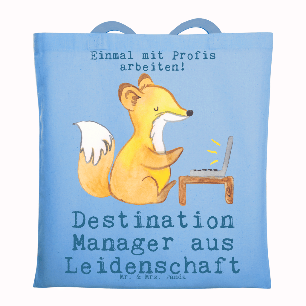 Tragetasche Destination Manager aus Leidenschaft Beuteltasche, Beutel, Einkaufstasche, Jutebeutel, Stoffbeutel, Tasche, Shopper, Umhängetasche, Strandtasche, Schultertasche, Stofftasche, Tragetasche, Badetasche, Jutetasche, Einkaufstüte, Laptoptasche, Beruf, Ausbildung, Jubiläum, Abschied, Rente, Kollege, Kollegin, Geschenk, Schenken, Arbeitskollege, Mitarbeiter, Firma, Danke, Dankeschön