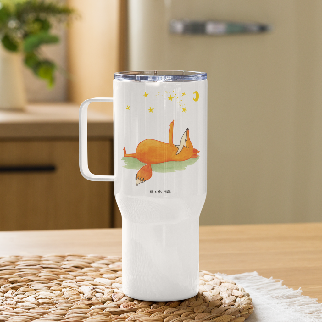 XXL Thermobecher Fuchs Sterne Thermobecher, XL Thermobecher, Reisebecher, XL Reisetasse, Großer Thermobecher, Autobecher, Jumbo Becher, Fuchs, Füchse, tröstende Worte, Spruch positiv, Spruch schön, Romantik, Always Look on the Bright Side of Life