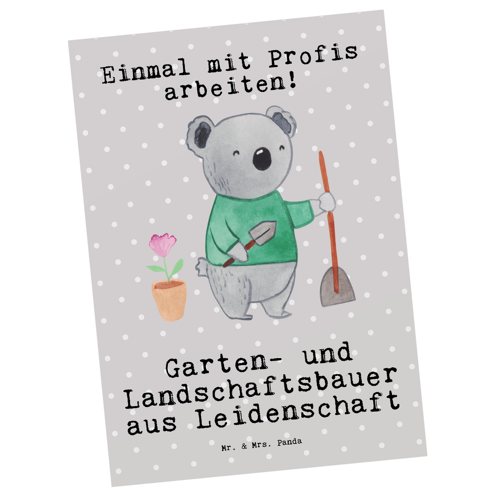 Postkarte Garten- und Landschaftsbauer aus Leidenschaft Postkarte, Karte, Geschenkkarte, Grußkarte, Einladung, Ansichtskarte, Geburtstagskarte, Einladungskarte, Dankeskarte, Beruf, Ausbildung, Jubiläum, Abschied, Rente, Kollege, Kollegin, Geschenk, Schenken, Arbeitskollege, Mitarbeiter, Firma, Danke, Dankeschön, Gärtner, Gartenplaner, Gärtnerei, Gartenbau, Hobbygärtner, Garten- und Landschaftsbauer