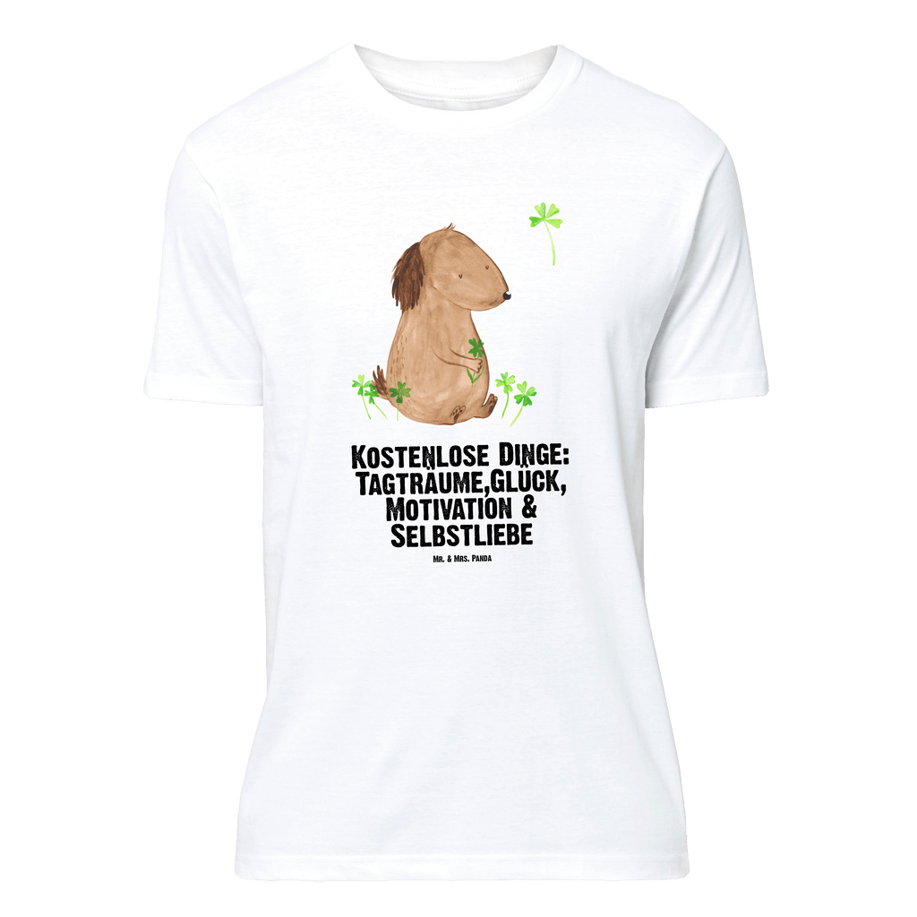 T-Shirt Standard Hund Kleeblatt T-Shirt, Shirt, Tshirt, Lustiges T-Shirt, T-Shirt mit Spruch, Party, Junggesellenabschied, Jubiläum, Geburstag, Herrn, Damen, Männer, Frauen, Schlafshirt, Nachthemd, Sprüche, Hund, Hundemotiv, Haustier, Hunderasse, Tierliebhaber, Hundebesitzer, Kleeblatt, Glück, Tagträume, Motivation, Neuanfang, Geschenk, Glücksbringer, Selbstliebe, Achtsamkeit