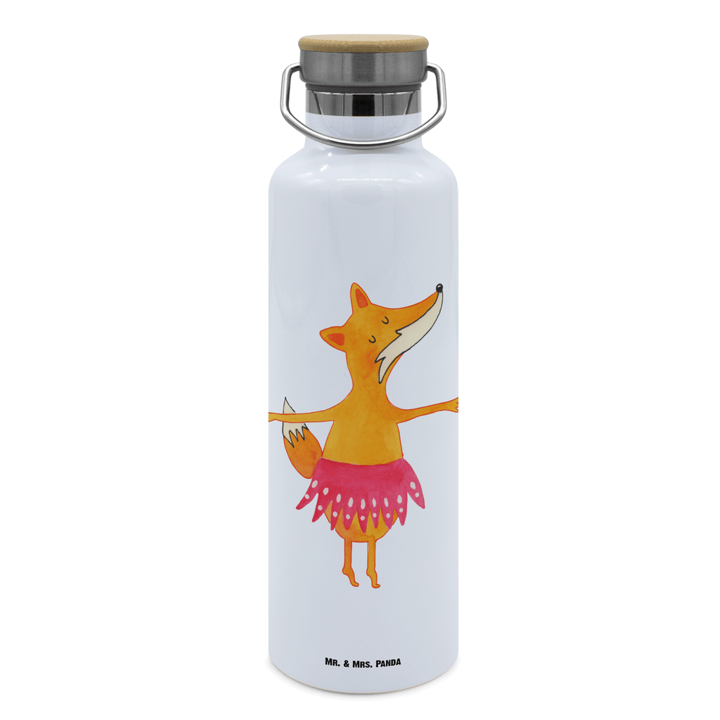 Trinkflasche Fuchs Ballerina Thermosflasche, Isolierflasche, Edelstahl, Trinkflasche, isoliert, Wamrhaltefunktion, Sportflasche, Flasche zum Sport, Sportlerflasche, Fuchs, Fuchs Spruch, Füchse, Füchsin, Ballerina, Ballett, Tänzerin, Tanzen, Party, Einladung, Geburtstag