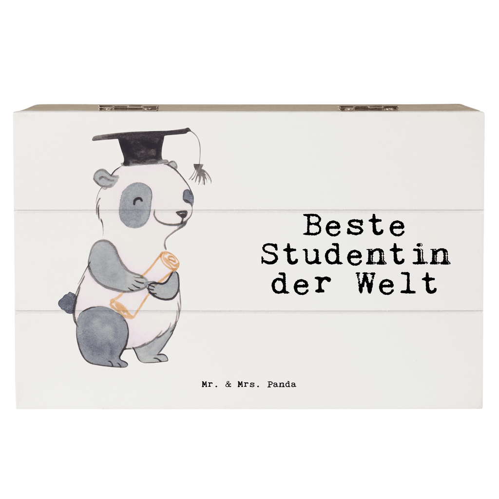 Holzkiste Panda Beste Studentin der Welt Holzkiste, Kiste, Schatzkiste, Truhe, Schatulle, XXL, Erinnerungsbox, Erinnerungskiste, Dekokiste, Aufbewahrungsbox, Geschenkbox, Geschenkdose, für, Dankeschön, Geschenk, Schenken, Geburtstag, Geburtstagsgeschenk, Geschenkidee, Danke, Bedanken, Mitbringsel, Freude machen, Geschenktipp, Studentin, Studium, Tochter, Spaß, Musterschülerin, lustig, Studienabschluss, witzig, Universität, Abschluss, Alumni, Uni, Studenten, Hochschule