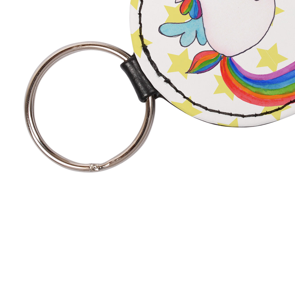 Rund Schlüsselanhänger Einhorn Pegasus Schlüsselanhänger, Anhänger, Taschenanhänger, Glücksbringer, Schutzengel, Einhorn, Einhörner, Einhorn Deko, Pegasus, Unicorn, Regenbogen, Spielen, Realität, Glitzer, Erwachsenwerden