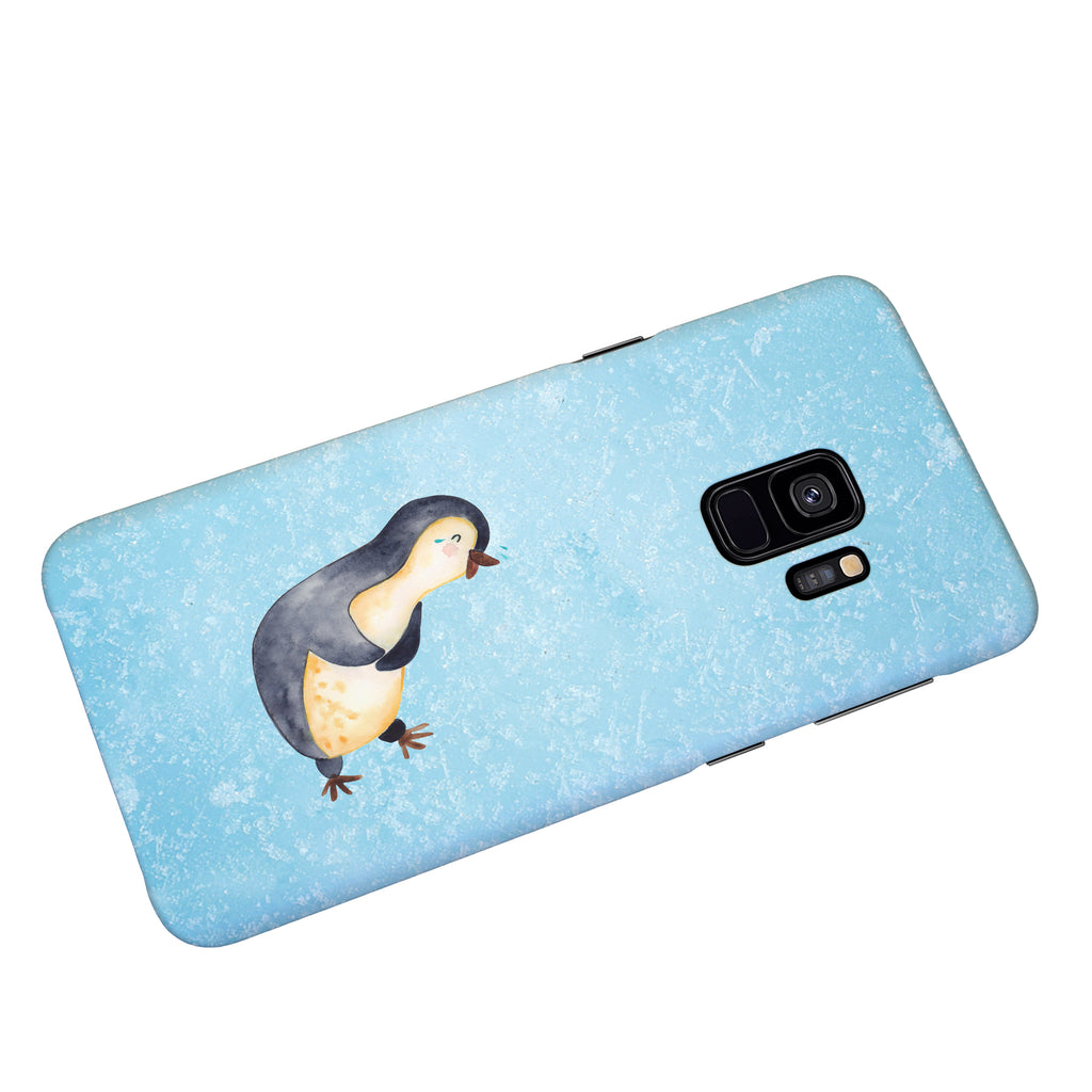 Handyhülle Pinguin Lachen Handyhülle, Handycover, Cover, Handy, Hülle, Iphone 10, Iphone X, Pinguin, Pinguine, lustiger Spruch, Optimismus, Fröhlich, Lachen, Humor, Fröhlichkeit