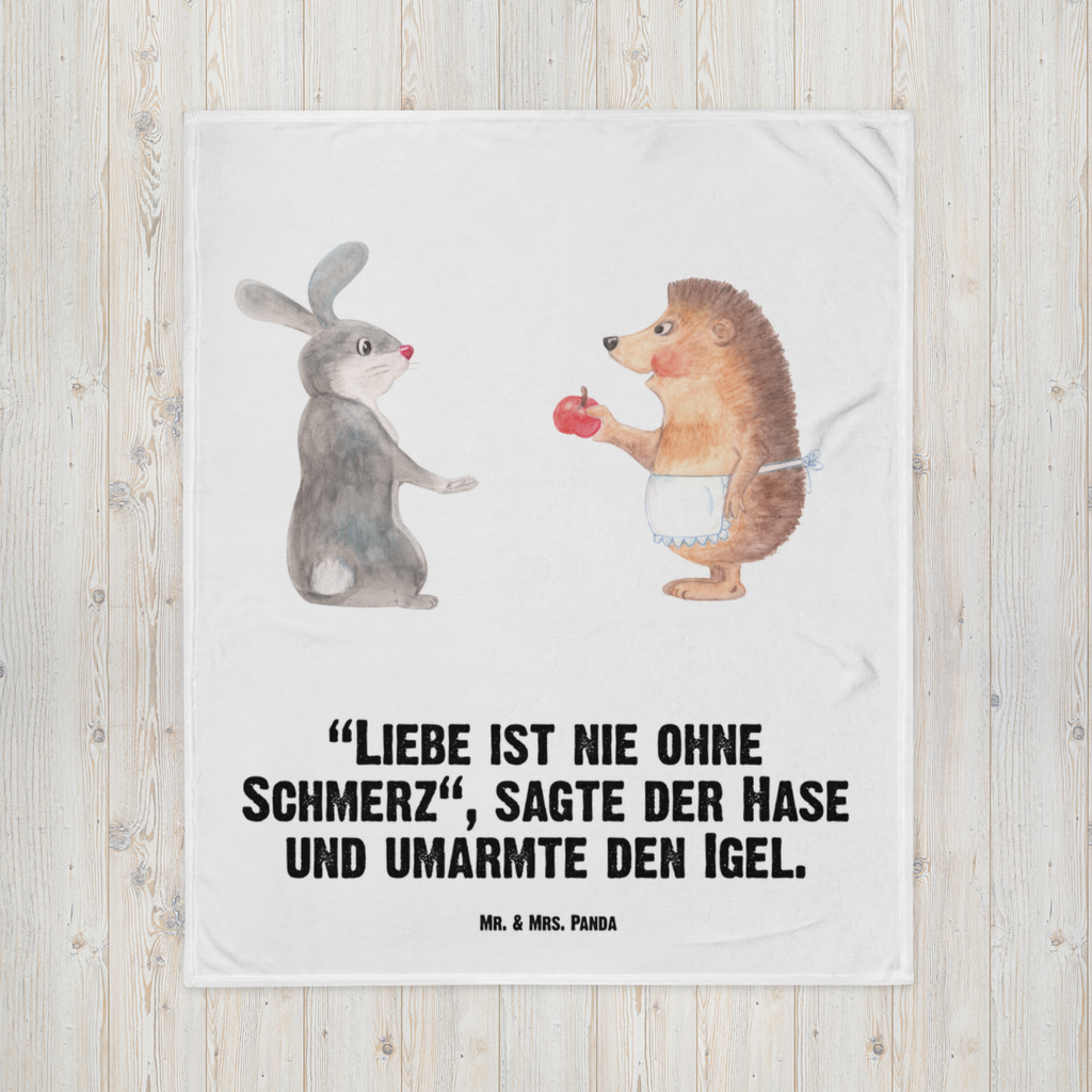 Kuscheldecke Liebe ist nie ohne Schmerz Decke, Wohndecke, Tagesdecke, Wolldecke, Sofadecke, Tiermotive, Gute Laune, lustige Sprüche, Tiere, Igel und Hase, Igel, Hase, Liebe Spruch, Liebeskummer Geschenk, Herzschmerz, Trösten, Trennungsschmerz, Spruch romantisch