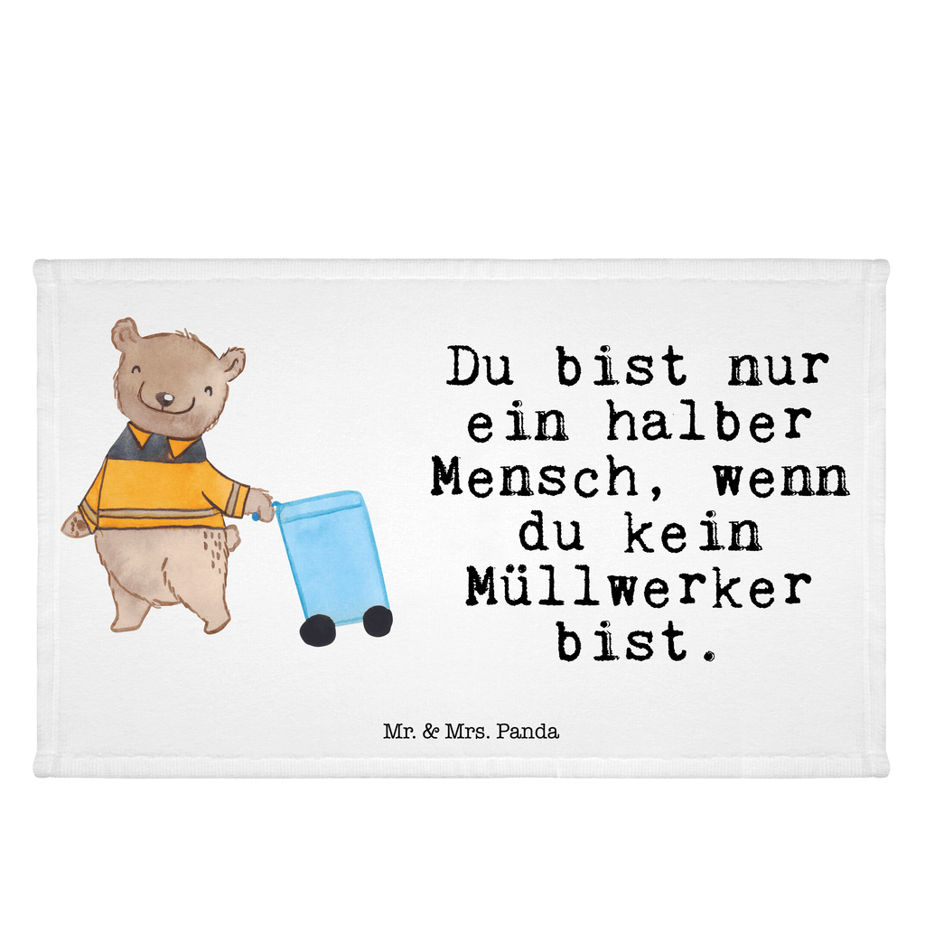 Handtuch Müllwerker mit Herz Gästetuch, Reisehandtuch, Sport Handtuch, Frottier, Kinder Handtuch, Beruf, Ausbildung, Jubiläum, Abschied, Rente, Kollege, Kollegin, Geschenk, Schenken, Arbeitskollege, Mitarbeiter, Firma, Danke, Dankeschön, Müllwerker, Fachkraft Kreislauf- und Abfallwirtschaft, Müllentsorger, Kehrichtmann, Müllmann, Müllfahrer