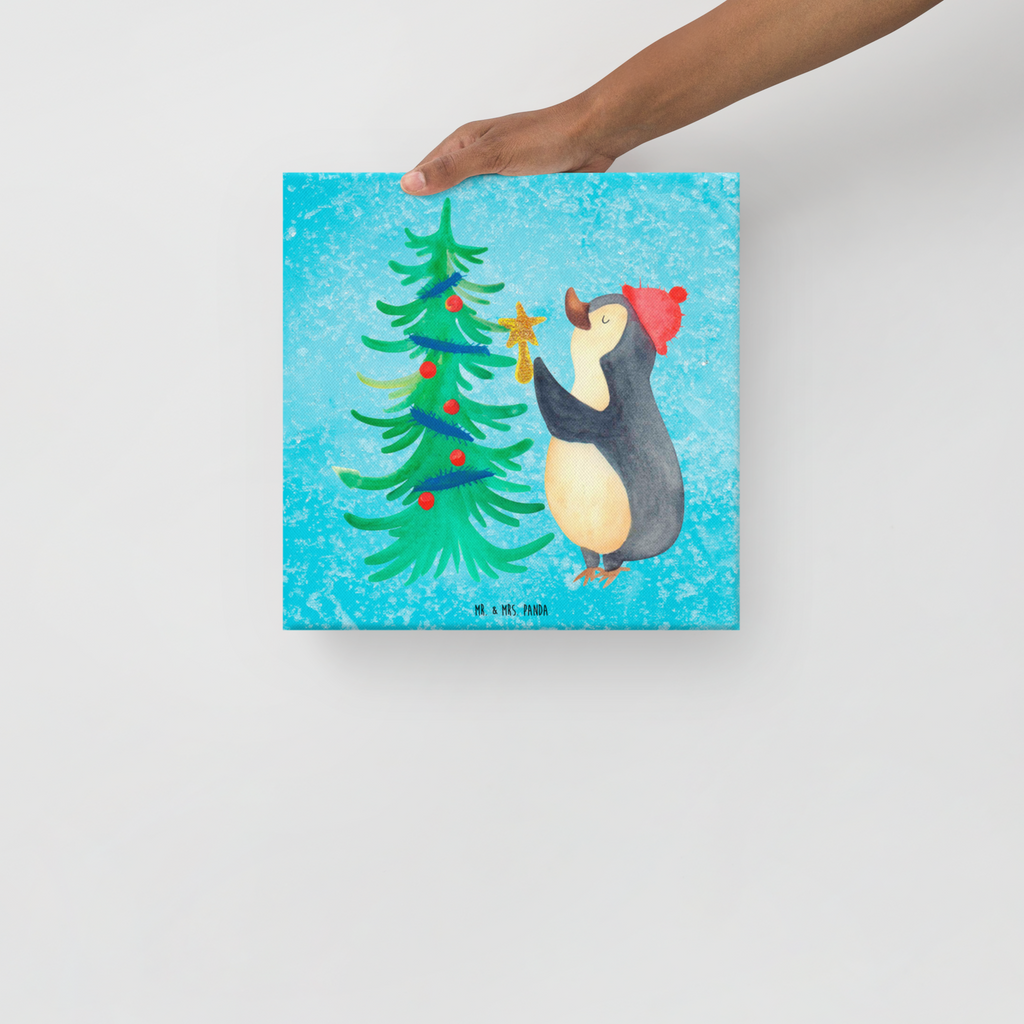 Leinwand Bild Pinguin Weihnachtsbaum Leinwand, Bild, Kunstdruck, Wanddeko, Dekoration, Winter, Weihnachten, Weihnachtsdeko, Nikolaus, Advent, Heiligabend, Wintermotiv, Pinguin