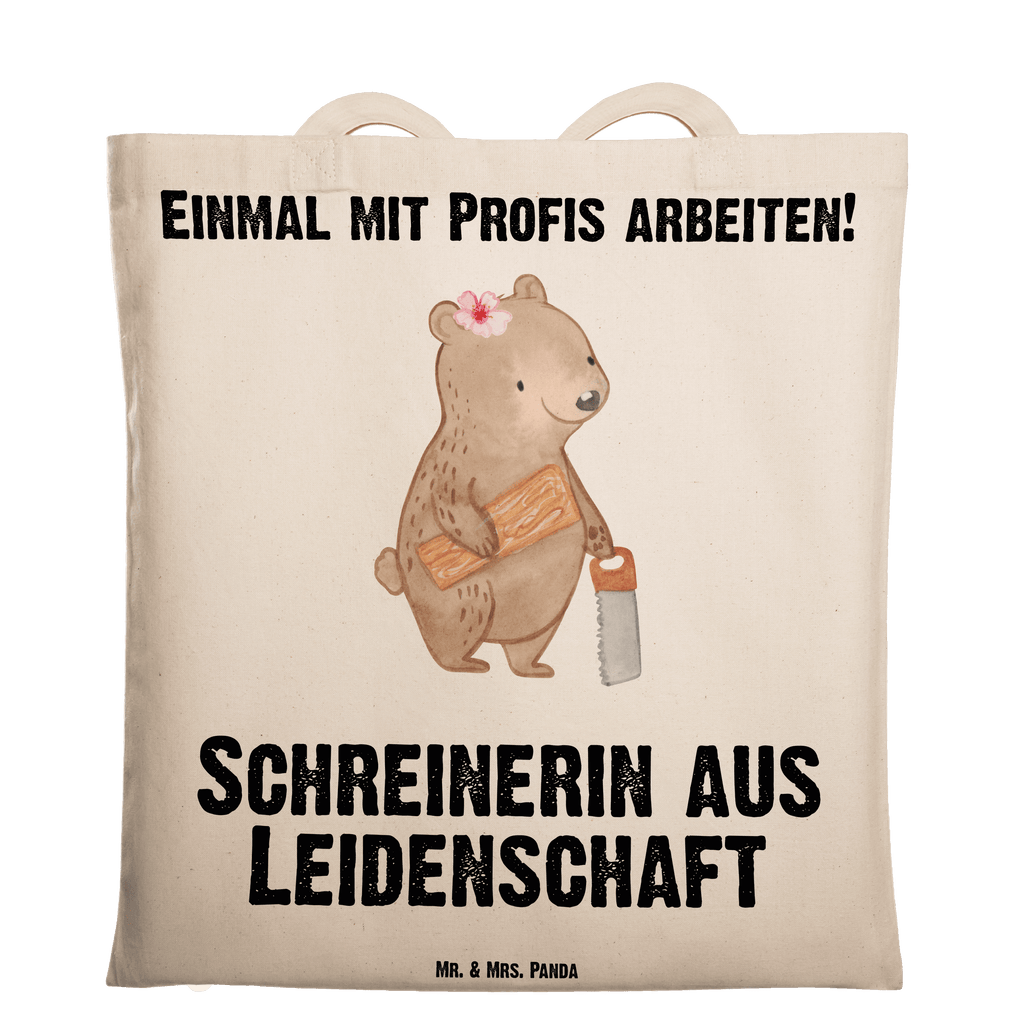 Tragetasche Schreinerin aus Leidenschaft Beuteltasche, Beutel, Einkaufstasche, Jutebeutel, Stoffbeutel, Tasche, Shopper, Umhängetasche, Strandtasche, Schultertasche, Stofftasche, Tragetasche, Badetasche, Jutetasche, Einkaufstüte, Laptoptasche, Beruf, Ausbildung, Jubiläum, Abschied, Rente, Kollege, Kollegin, Geschenk, Schenken, Arbeitskollege, Mitarbeiter, Firma, Danke, Dankeschön