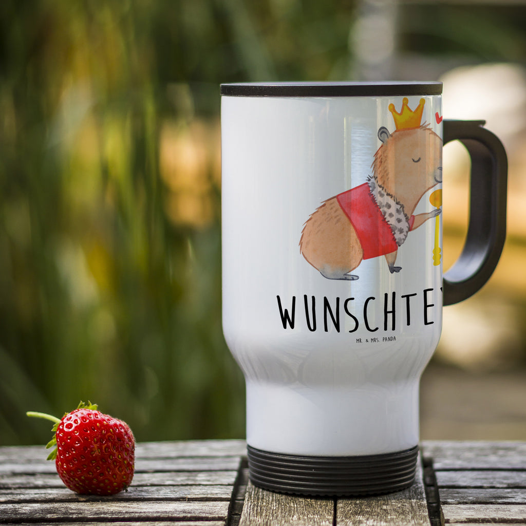 Personalisierter Thermobecher Capybara König Personalisierter Thermobecher, Personalisierter To Go Becher, Personalisierte Thermotasse, Personalisierter Kaffeebecher, Personalisierter Isolierbecher, Thermobecher personalisieren, Thermobecher mit Namen, Thermobecher selbst gestalten, Wunschname, Spülmaschinenfest, Bedrucken, Isolierbecher mit Namen, Isolierbecher selbst gestalten, Thermotasse personalisieren, Thermotasse mit Namen, Tiermotive, Gute Laune, lustige Sprüche, Tiere, Capybara, König