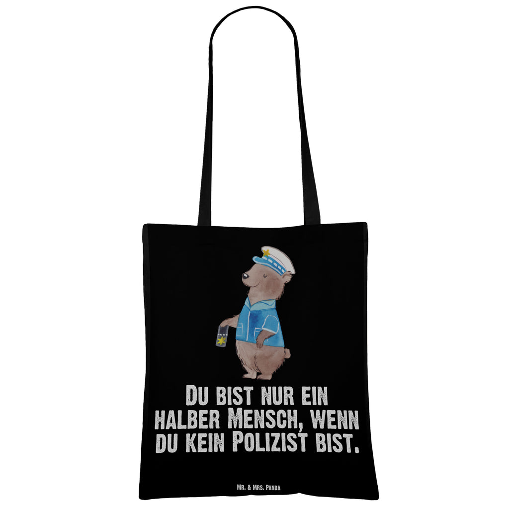 Tragetasche Polizist mit Herz Beuteltasche, Beutel, Einkaufstasche, Jutebeutel, Stoffbeutel, Tasche, Shopper, Umhängetasche, Strandtasche, Schultertasche, Stofftasche, Tragetasche, Badetasche, Jutetasche, Einkaufstüte, Laptoptasche, Beruf, Ausbildung, Jubiläum, Abschied, Rente, Kollege, Kollegin, Geschenk, Schenken, Arbeitskollege, Mitarbeiter, Firma, Danke, Dankeschön, Polizist, Polizeibeamter, Wachmann, Cop, Polizei, Studium