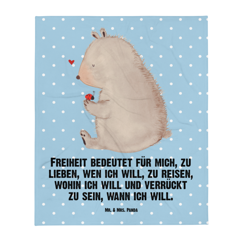 Kuscheldecke Bär Marienkäfer Decke, Wohndecke, Tagesdecke, Wolldecke, Sofadecke, Bär, Teddy, Teddybär, Marienkäfer, Liebe, Freiheit, Motivation, Das Leben ist schön