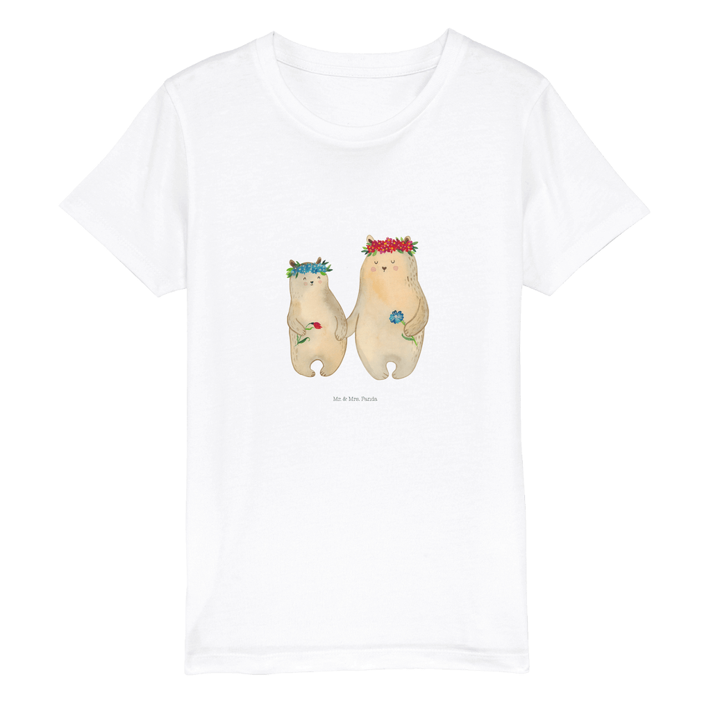 Organic Kinder T-Shirt Bären mit Blumenkranz Kinder T-Shirt, Kinder T-Shirt Mädchen, Kinder T-Shirt Jungen, Familie, Vatertag, Muttertag, Bruder, Schwester, Mama, Papa, Oma, Opa, Bär, Bären, Mutter, Mutti, Mami, Lieblingsmensch, Lieblingsmama, beste Mutter, weltbeste Mama, Geschenk Mama. Muttertag, Tochter, Kind, Kinder, Töchter, Family, Vorbild