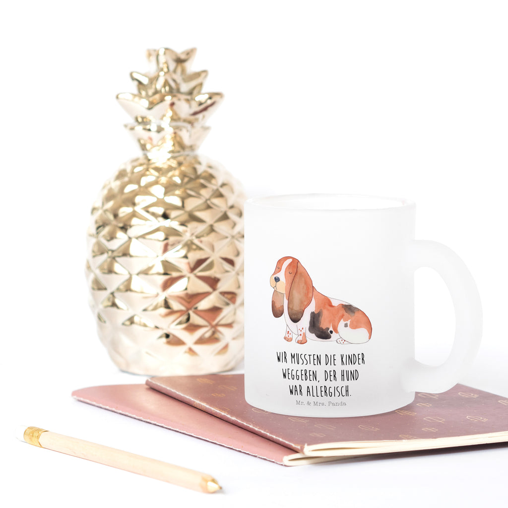 Teetasse Hund Basset Hound Teetasse, Teeglas, Teebecher, Tasse mit Henkel, Tasse, Glas Teetasse, Teetasse aus Glas, Hund, Hundemotiv, Haustier, Hunderasse, Tierliebhaber, Hundebesitzer, Sprüche, Basset Hound, Basset, Hundeliebe, kinderlos