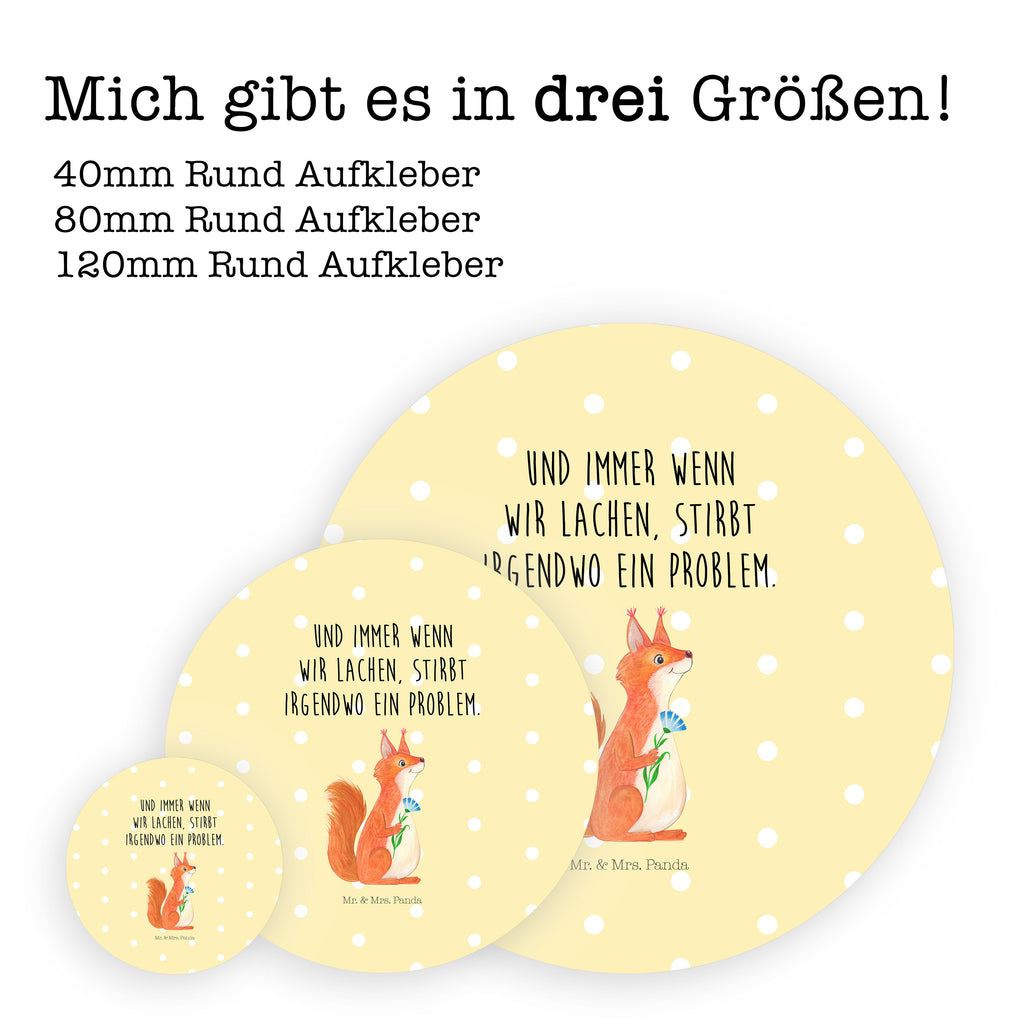 Rund Aufkleber Eichhörnchen Blume Sticker, Aufkleber, Etikett, Tiermotive, Gute Laune, lustige Sprüche, Tiere, Eichhörnchen, Eichhorn, Spruch positiv, Lachen, Spaß, Motivation Sprüche, Motivation Bilder, glücklich Spruch, Spruch Deko