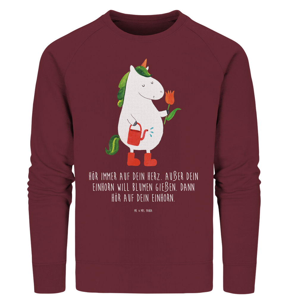 Organic Pullover Einhorn Gärtner Pullover, Pullover Männer, Pullover Frauen, Sweatshirt, Sweatshirt Männer, Sweatshirt Frauen, Unisex, Einhorn, Einhörner, Einhorn Deko, Pegasus, Unicorn, Luftballon, Gießkanne, Giesskanne, Lebenslust, Freude, Blume, Freundin, Garten, Stiefel