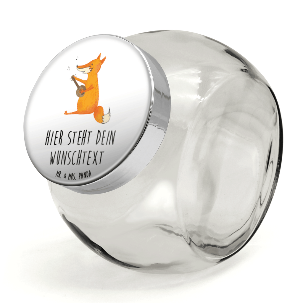 Personalisiertes Bonbonglas Fuchs Gitarre Vorratsdose, Vorratsbehälter, Süßigkeitenglas, Süßigkeitendose, Kaffeedose, Müslidose, Teedose, Keksbehälter, Keksedose, Glasdose, Glasbälter, Vorratsglas, Küchenbehälter, Aufbewahrungsdose, Aufbewahungsglas, Gewürzdose, Küchenorganizer, Snackdose, Fuchs, Füchse, Geschenk Musiker, Musik Spruch, Musikerin, Sänger, Sängerin, Gitarre