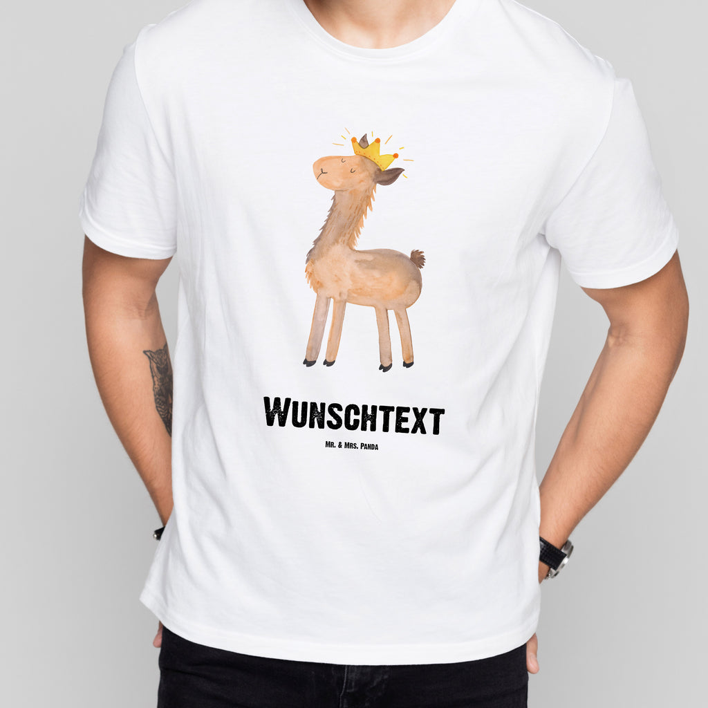 Personalisiertes T-Shirt Lama König T-Shirt Personalisiert, T-Shirt mit Namen, T-Shirt mit Aufruck, Männer, Frauen, Wunschtext, Bedrucken, Lama, Alpaka, Lamas, König, Königin, Freundin, Mama, Papa, Büro Kollege, Kollegin, Chef, Vorgesetzter, Abi, Abitur