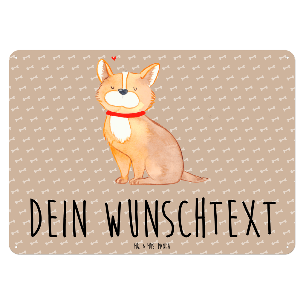 Personalisiertes Blechschild Hund Glück Blechschild, Metallschild, Geschenk Schild, Schild, Magnet-Metall-Schild, Deko Schild, Wandschild, Wand-Dekoration, Türschild, Hund, Hundemotiv, Haustier, Hunderasse, Tierliebhaber, Hundebesitzer, Sprüche, Corgie, Hundeliebe, Spruch, Hundemama, Liebe