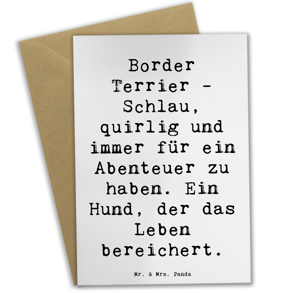 Grußkarte Spruch Border Terrier Abenteuer Grußkarte, Klappkarte, Einladungskarte, Glückwunschkarte, Hochzeitskarte, Geburtstagskarte, Karte, Ansichtskarten, Hund, Hunderasse, Rassehund, Hundebesitzer, Geschenk, Tierfreund, Schenken, Welpe