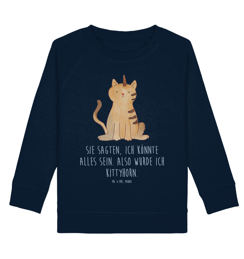 Organic Kinder Pullover Einhorn Katze Kinder Pullover, Kinder Sweatshirt, Jungen, Mädchen, Einhorn, Einhörner, Einhorn Deko, Pegasus, Unicorn, Katzer, Mieze, Regenbogen, Glitzer, Einhornpower, Erwachsenwerden, Katze, Katzenhorn, Einhornkatze, Kittyhorn