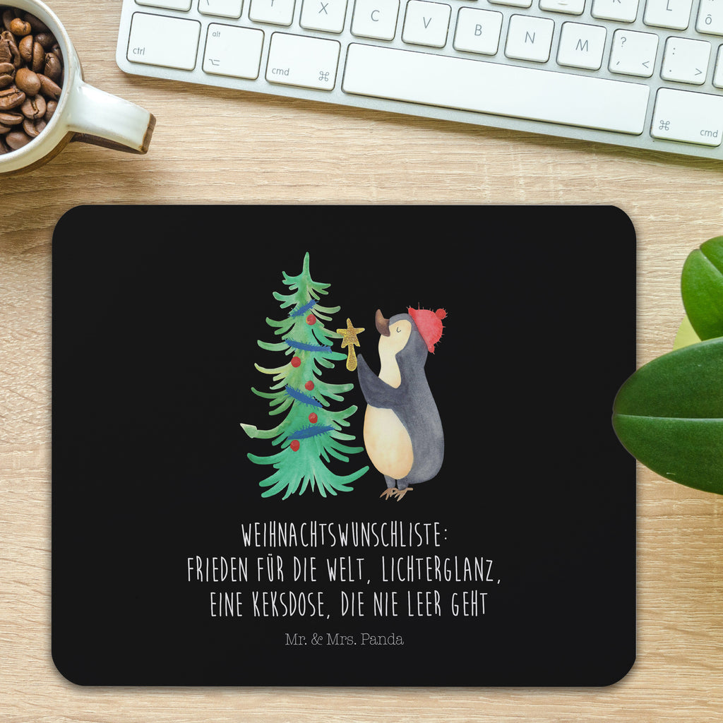 Mauspad Pinguin Weihnachtsbaum Mousepad, Computer zubehör, Büroausstattung, PC Zubehör, Arbeitszimmer, Mauspad, Einzigartiges Mauspad, Designer Mauspad, Winter, Weihnachten, Weihnachtsdeko, Nikolaus, Advent, Heiligabend, Wintermotiv, Pinguin