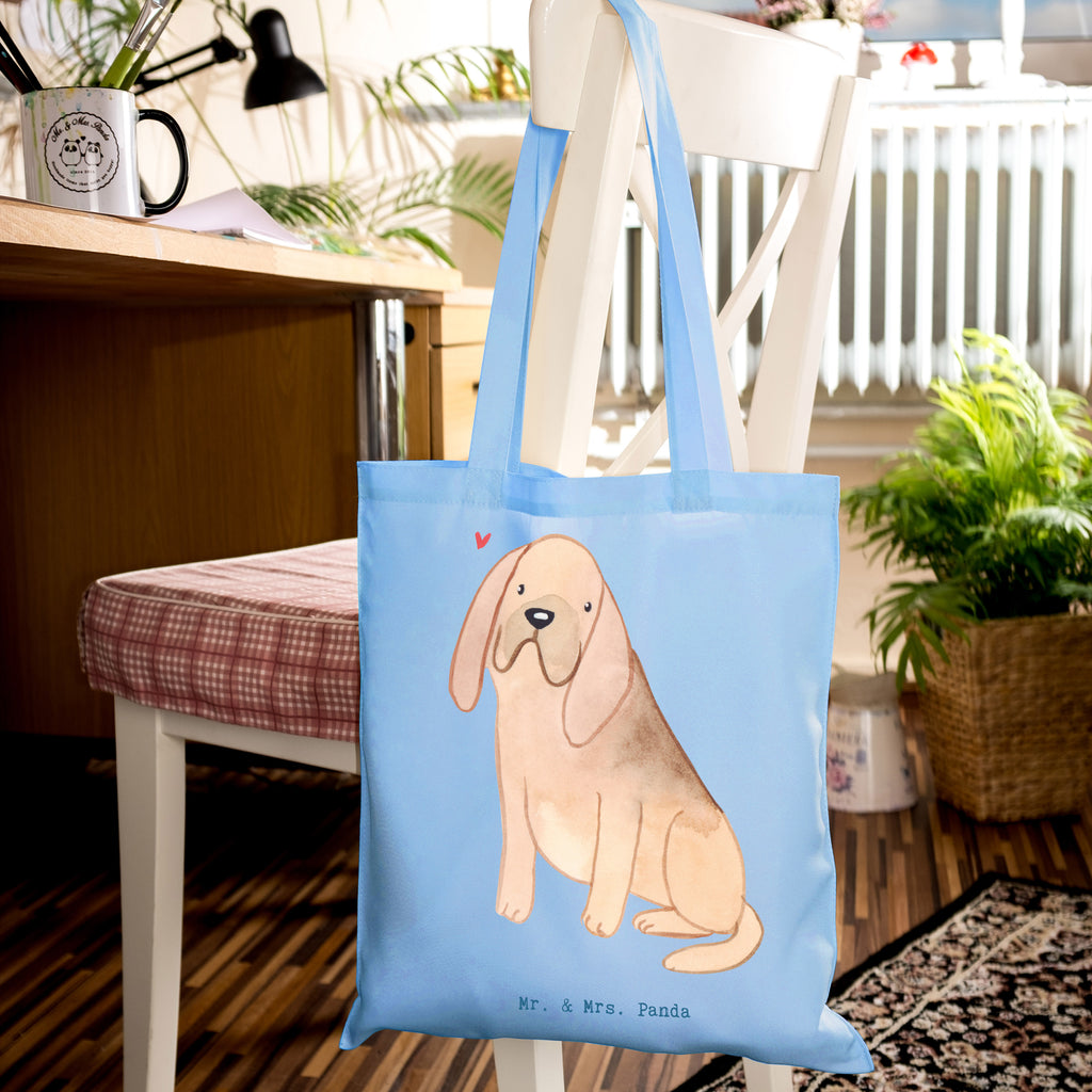 Tragetasche Bloodhound Moment Beuteltasche, Beutel, Einkaufstasche, Jutebeutel, Stoffbeutel, Tasche, Shopper, Umhängetasche, Strandtasche, Schultertasche, Stofftasche, Tragetasche, Badetasche, Jutetasche, Einkaufstüte, Laptoptasche, Hund, Hunderasse, Rassehund, Hundebesitzer, Geschenk, Tierfreund, Schenken, Welpe, Bluthund, Bloodhound, St. Hubertushund, Chien de Saint Hubert