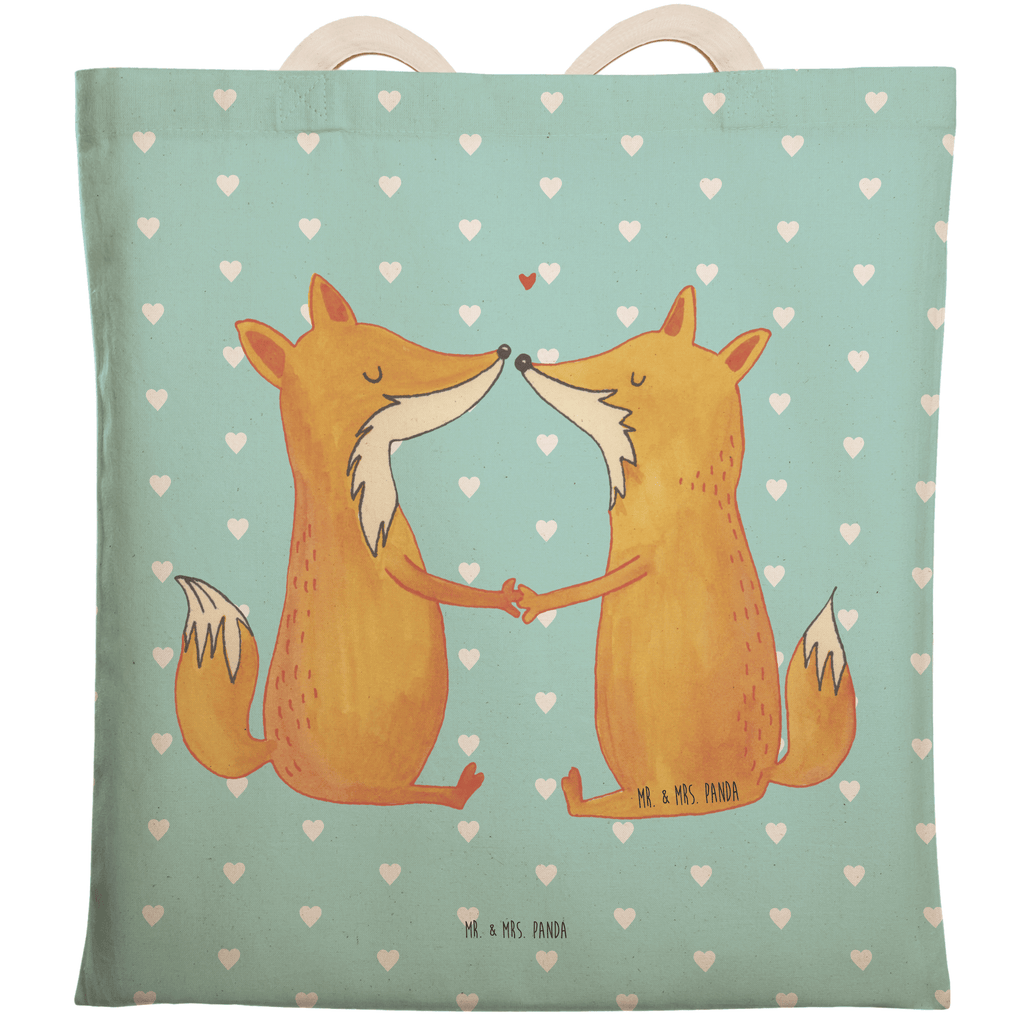 Einkaufstasche Füchse Liebe Tragetasche, Tasche, Beutel, Stofftasche, Baumwolltasche, Umhängetasche, Shopper, Einkaufstasche, Beuteltasche, Fuchs, Füchse, Fox, Liebe, Liebespaar, Paar, Partner, Freundin, Freund, Ehe, Verlobte, Ehemann, Ehefrau, Liebesbeweis